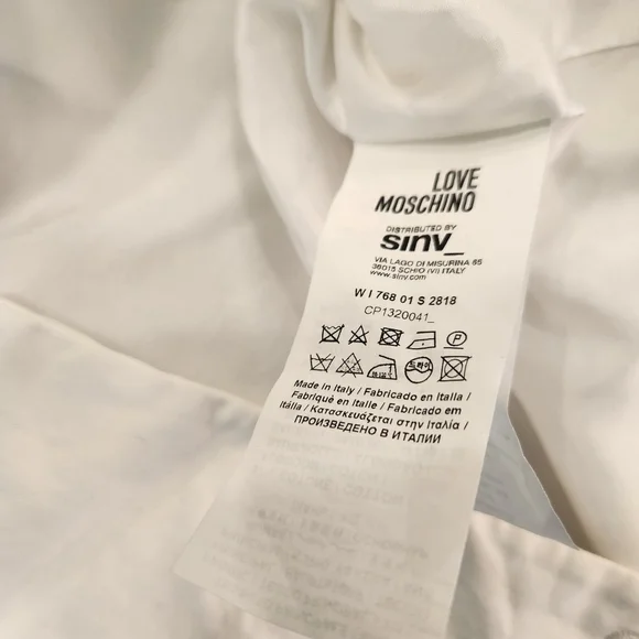 LOVE MOSCHINO white fitted cropped blazer Size US 4 - Picture 9 of 9